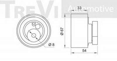TREVI AUTOMOTIVE td1596 -  Натяжной ролик, ремень ГРМ